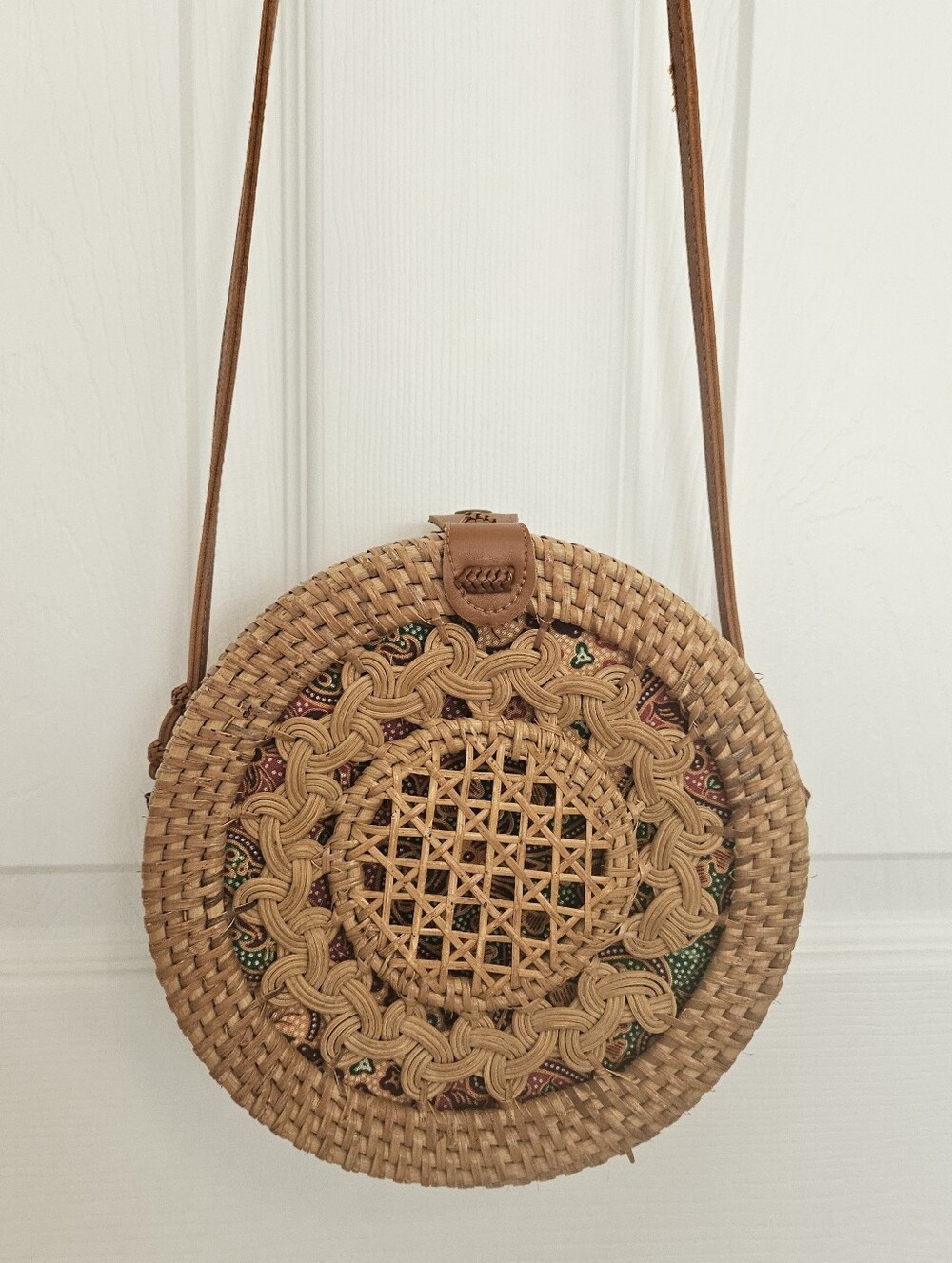 Round Rattan Handbag